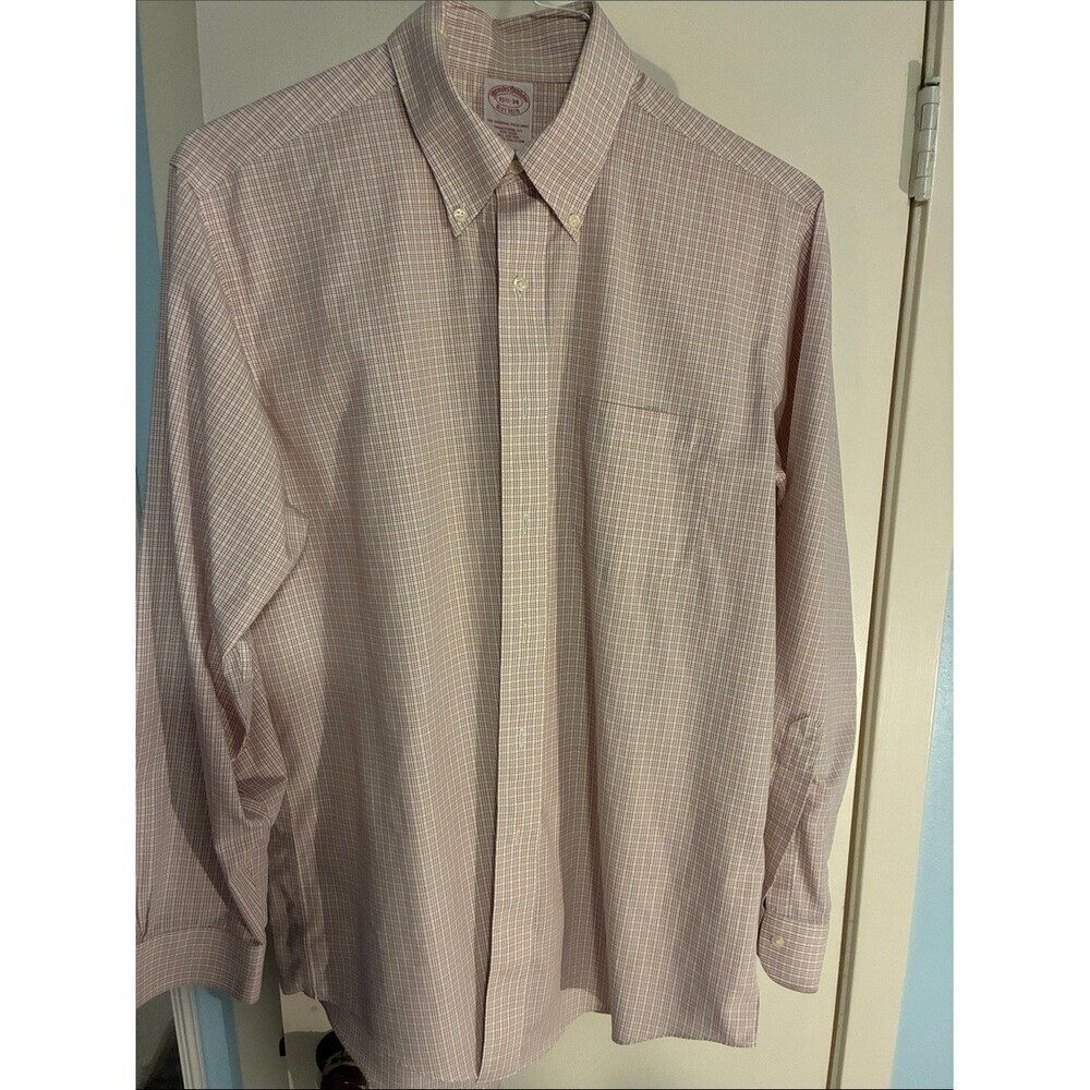 Brooks Brothers Light Pink Windowpane Dress Shirt